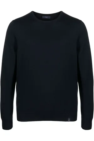 FAY T-shirt en maille fine à col ras-de-cou