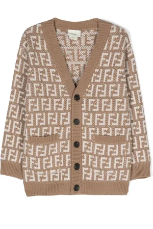 Fendi Cardigan en maille intarsia à col v