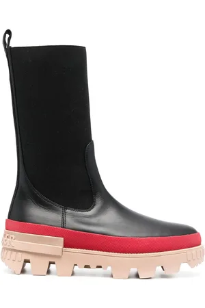 Moncler Bottes en cuir à modèle tricolore