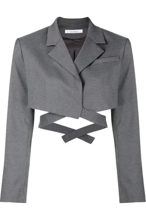 Rokh Blazer crop à design portefeuille