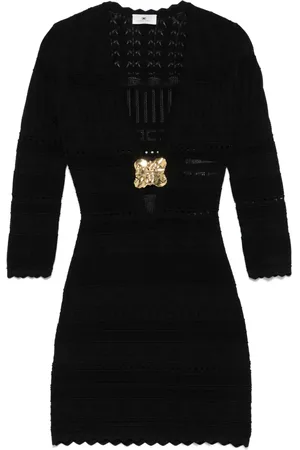 Elisabetta Franchi Robe en maille à coupe courte