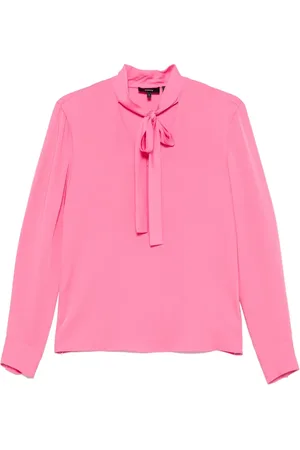 THEORY Blouse nouée à col ouvert