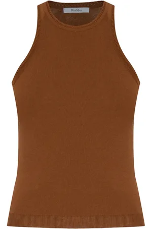 Max Mara Débardeur en coton à design nervuré