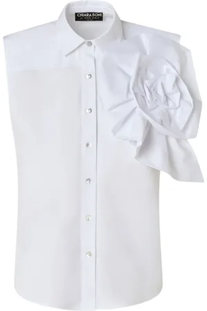 CHIARA BONI Chemise sans manches à appliqué floral