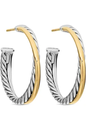 David Yurman Créoles Crossover en 18ct et argent sterling (26,5 mm)