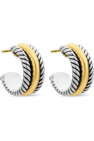 David Yurman Créoles Cable Collectibles en or 14ct et sterling (15,6 mm)