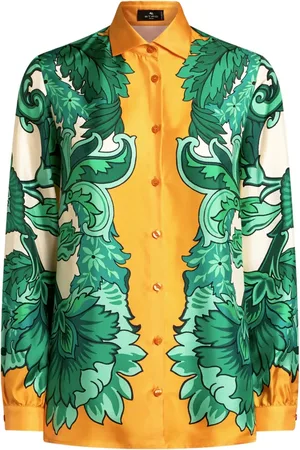 Etro Chemise en soie à fleurs