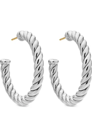 David Yurman Créoles Sculpted Cable en sterling (40 mm)