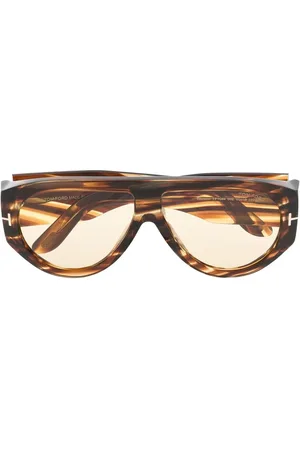 Tom Ford Lunettes de soleil à effet écaille de tortue