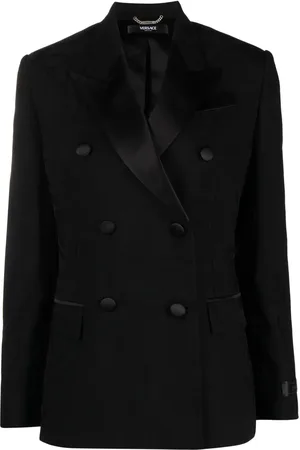 VERSACE Blazer croisé à motif Barocco en jacquard