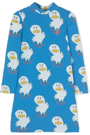 The Animals Observatory Robe en coton à imprimé graphique