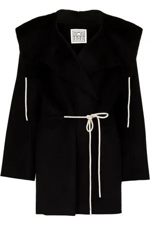 Totême Manteau ceinturé à capuche