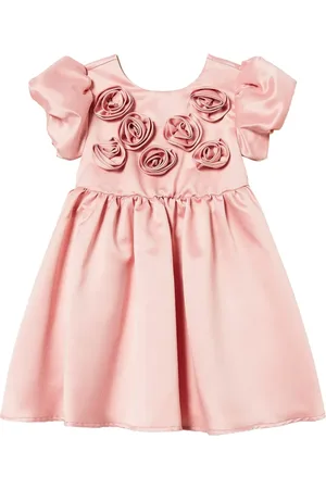 Twin-Set Robe satinée à fleurs appliquées