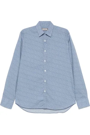 CANALI Chemise imprimée à détail noué
