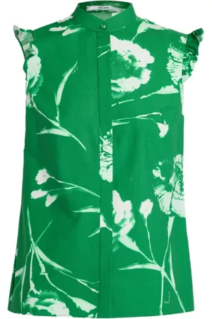 Erdem Blouse fleurie à détail de volants