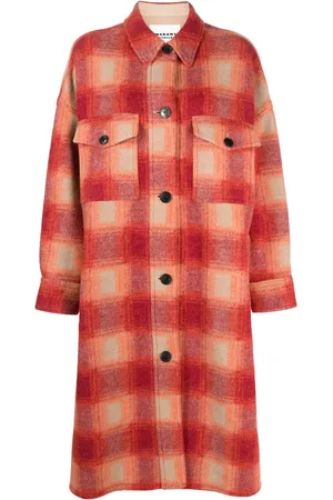 Marant Etoile Manteau mi-long en flanelle à carreaux