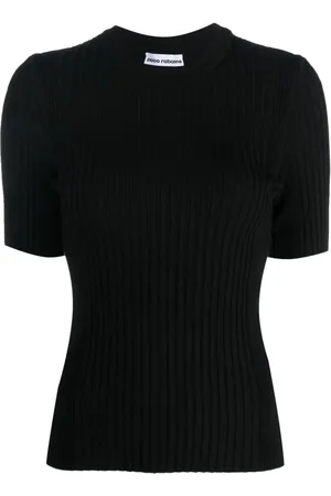 Paco rabanne T-shirt en maille nervurée