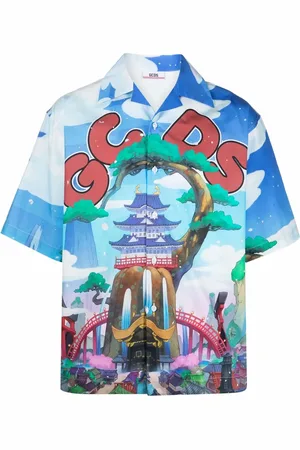GCDS Chemise à imprimé graphique