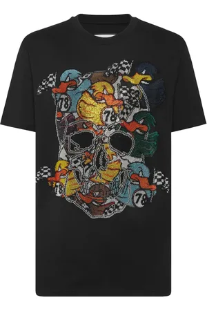 Philipp Plein T-shirt à tête de mort en perles