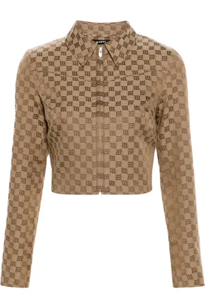 MISBHV Veste crop à monogramme en jacquard