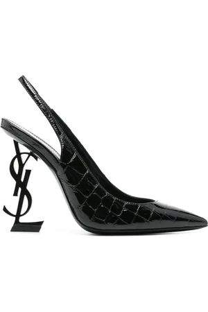 Saint Laurent Escarpins à effet peau de crocodile 100 mm