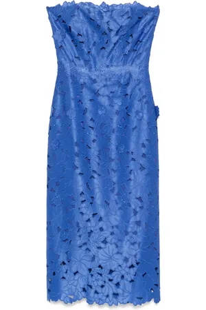 Costarellos Robe en satin à coupe mi-longue