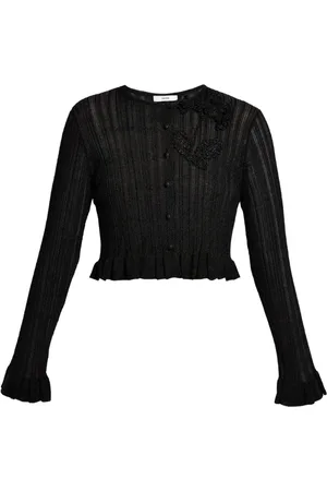 Erdem Cardigan crop à volants