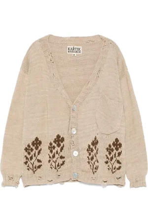 Kartik Research Cardigan en maille intarsia