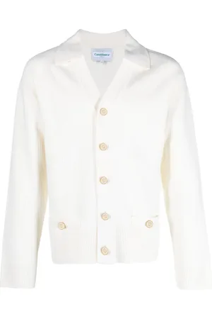 Casablanca Cardigan en laine mélangée à design nervuré