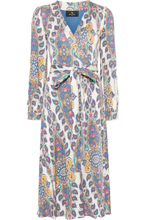 Etro Robe mi-longue à motif cachemire