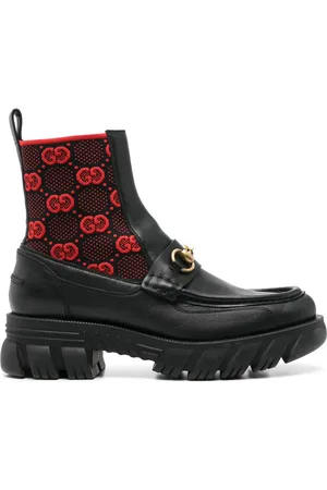 Gucci Bottines Horsebit à motif GG en jacquard