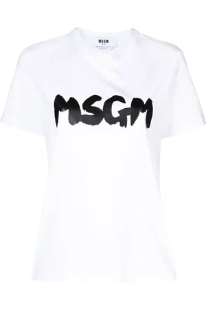 Msgm T-shirt en coton à logo imprimé