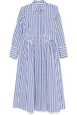 ODEEH Robe mi-longue à rayures