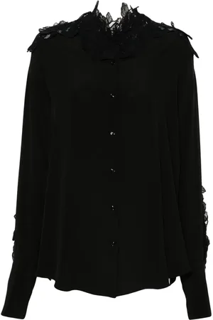 ERMANNO SCERVINO Chemise en soie à dentelle fleurie