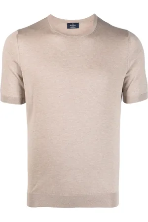 BARBA T-shirt léger en soie à manches courtes
