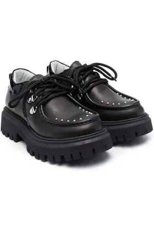 MONNALISA Mocassins en cuir à détails de clous