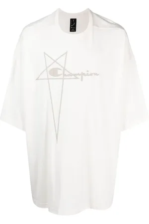 Rick Owens T-shirt en coton biologique à logo brodé