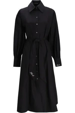 Karl Lagerfeld Robe mi-longue à logo métallisé
