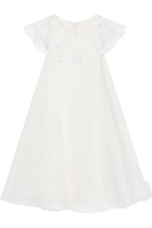 Maison Ava Robe à col brodé