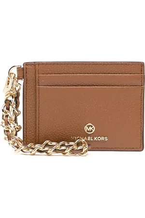 Michael Kors Porte-cartes en cuir à plaque logo