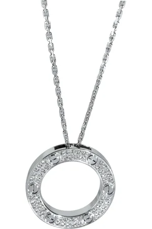 Cartier Collier Love en or blanc 18ct serti de diamants
