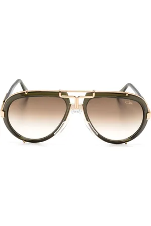 Cazal Lunettes de soleil à monture pilote transparente