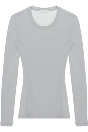 LEMAIRE T-shirt nervuré à manches longues