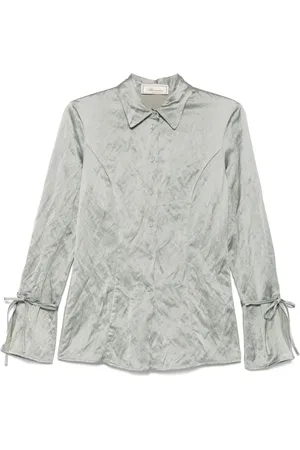 BLUMARINE Chemise en satin à effet froissé