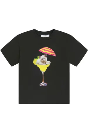 Msgm T-shirt en coton à imprimé graphique