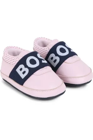 HUGO BOSS Chaussures de pré-marche en cuir à bride logo