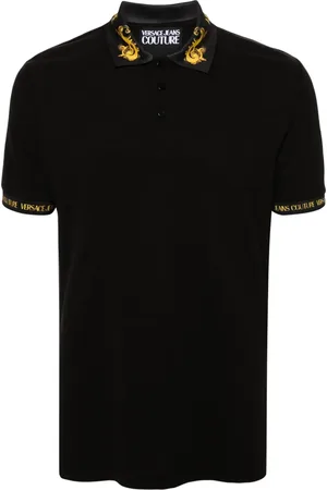 VERSACE Chemise en coton à bords Barocco