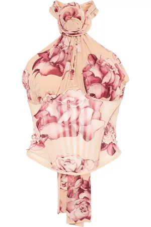 MAGDA BUTRYM Haut en maille à appliques fleurs