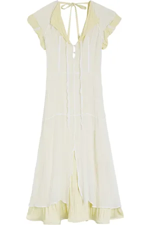 Jil Sander Robe mi-longue à volants