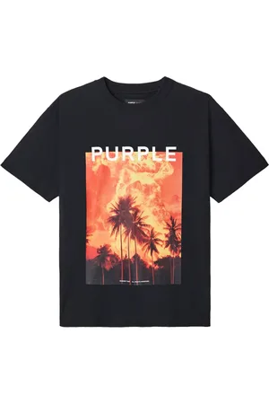Purple Brand Chemise en coton à logo imprimé